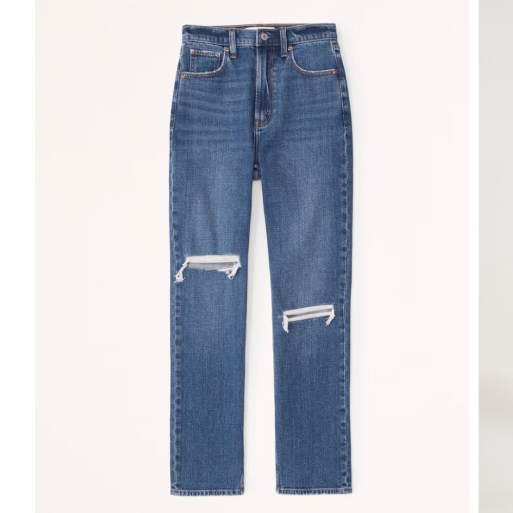 Abercrombie Ultra High Rise Ankle Straight Jean (Tall)